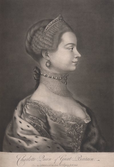 Charlotte královna Velké Británie od James McArdell