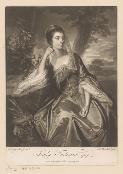 Portrét van Anne Fortescue Lady Fortescue (název na objektu) od James McArdell