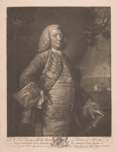 Správný ctihodný George Lord Anson od James McArdell