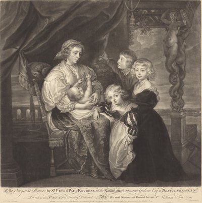 Rodina Gerbierů od James McArdell after Sir Peter Paul Rubens