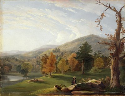 Pohled mezi Helderbergy, Catskills v dálce, 1850 od James McDougal Hart