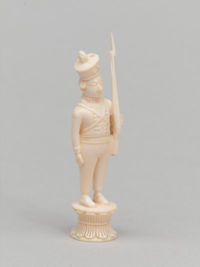 Bílý pěšec, šachová figurka, Indie, cca 1820 od James McLachlan Nairn