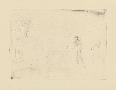 [76] Otisky ze zrušených desek od Whistlera - [Two Figures]. od James Abbott McNeill Whistler