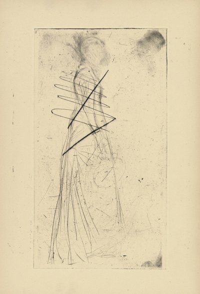 [76] Dojmy ze zrušených desek od Whistlera - [Woman Standing]. od James Abbott McNeill Whistler