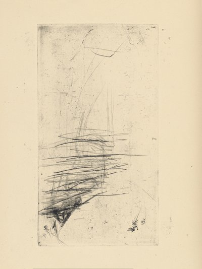 [76] Dojmy ze zrušených desek od Whistlera - [Mladá žena ležící na gauči]. od James Abbott McNeill Whistler