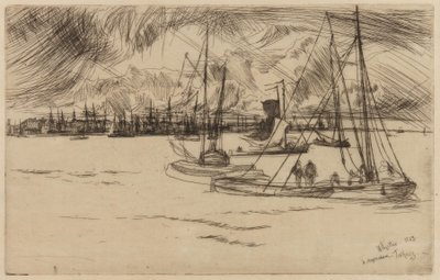 Amsterdam, z Tolhuis od James Abbott McNeill Whistler