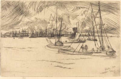 Amsterdam z Tolhuis od James Abbott McNeill Whistler