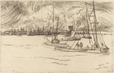Amsterdam od Tolhuis od James Abbott McNeill Whistler