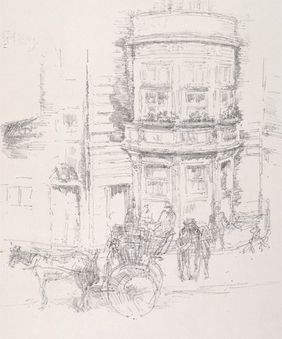 Zadní část divadla Gaiety Theatre od James McNeill Whistler