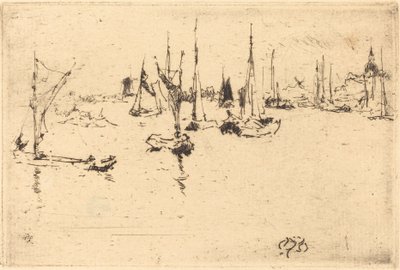 Lodě, Dordrecht od James Abbott McNeill Whistler