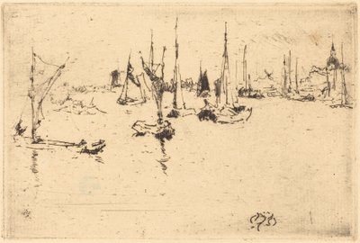 Lodě, Dordrecht od James McNeill Whistler