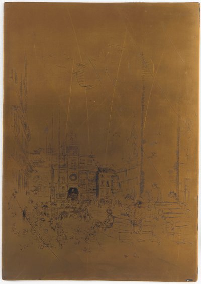 Zrušená tisková deska pro <em>The Piazzetta</em> od James Abbott McNeill Whistler