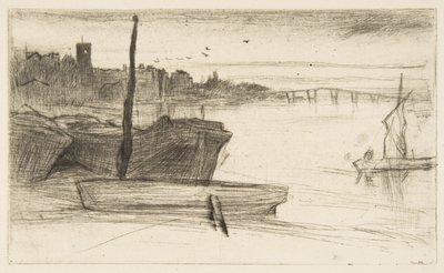 Most Chelsea a kostel od James McNeill Whistler