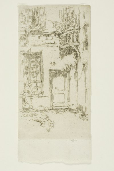 Courtyard, Rue P. L. Courier, Tours od James Abbott McNeill Whistler