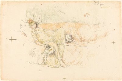Zahalená postava, ležící od James Abbott McNeill Whistler