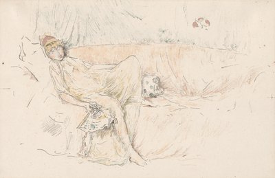 Zatažená postava, ležící od James McNeill Whistler