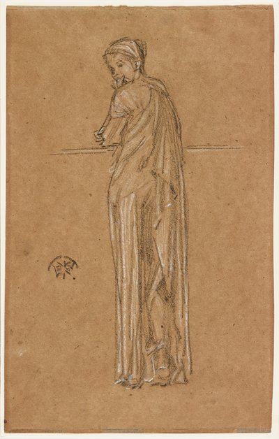 Zahalená postava stojící od James Abbott McNeill Whistler