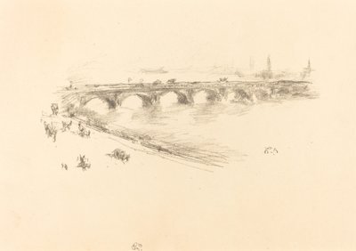 Večer, Malý most Waterloo od James Abbott McNeill Whistler