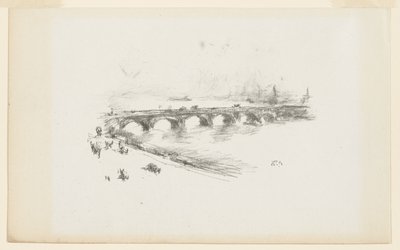 Večer, Malý most Waterloo od James Abbott McNeill Whistler