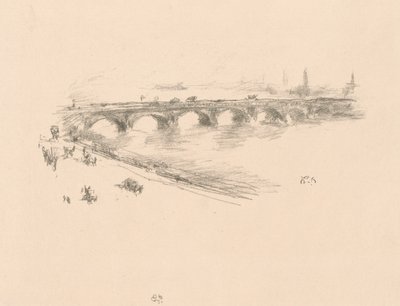 Večer, Malý most Waterloo od James Abbott McNeill Whistler