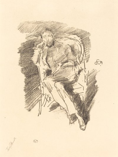 Firelight: Joseph Pennell, č. 2 od James Abbott McNeill Whistler