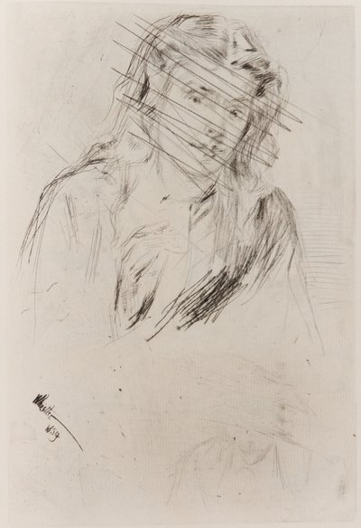 Ohnutá hlava Fumette od James Abbott McNeill Whistler