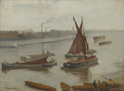 Šedá a stříbrná: Old Battersea Reach od James McNeill Whistler