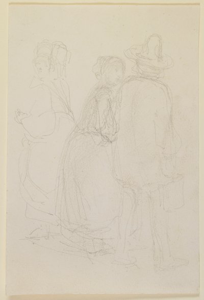 Skupina tří stojících postav od James Abbott McNeill Whistler