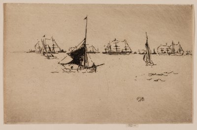 Flotila Jejího Veličenstva: Večer od James McNeill Whistler
