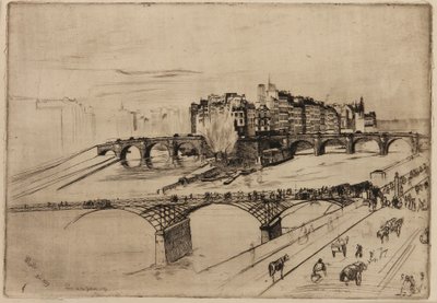 Isle of the City, Paříž od James Abbott McNeill Whistler