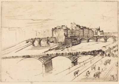 Île de la Cité, Paříž od James McNeill Whistler
