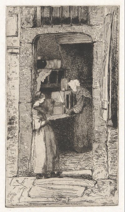 La Marchande de Moutarde (Prodavač hořčice), z francouzského souboru (Douze Eaux-Fortes d od James Abbott McNeill Whistler