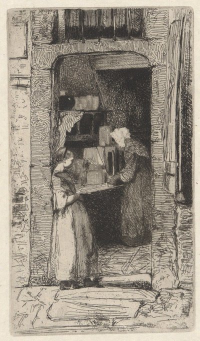 Prodavačka hořčice, z francouzského souboru (Dvanáct leptů podle přírody) od James McNeill Whistler