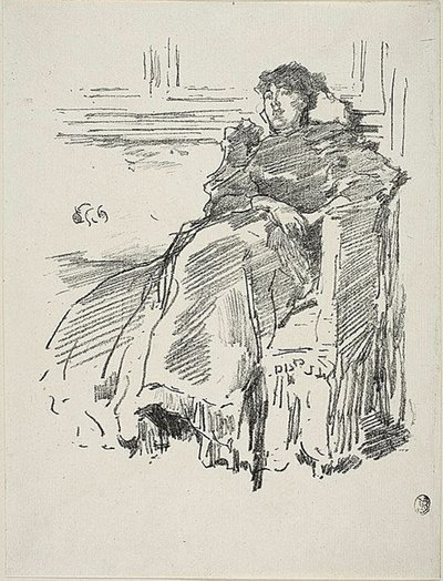 Červené šaty od James Abbott McNeill Whistler