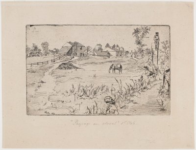 Krajina s koňmi od James Abbott McNeill Whistler