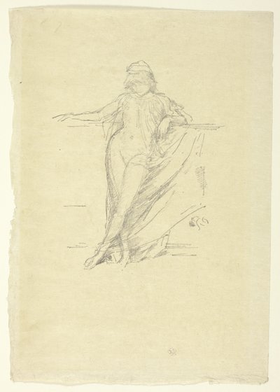Malá zahalená postava, nakloněná od James Abbott McNeill Whistler