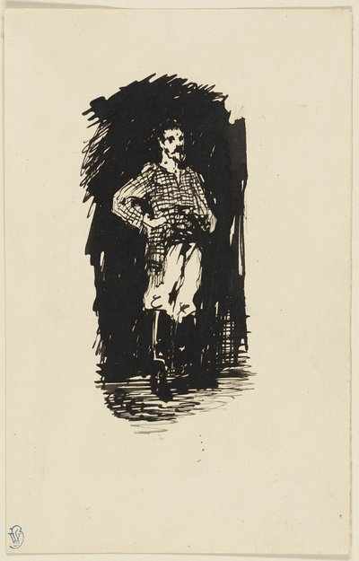 Muž v kostkované košili od James McNeill Whistler