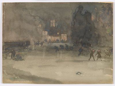Nokturno: Amsterdam v zimě od James Abbott McNeill Whistler