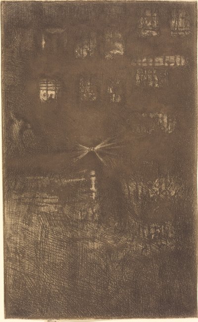 Nokturno: Taneční dům od James Abbott McNeill Whistler