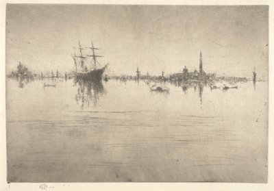 Nokturno, z prvního benátského souboru (Benátky, série dvanácti leptů) od James Abbott McNeill Whistler