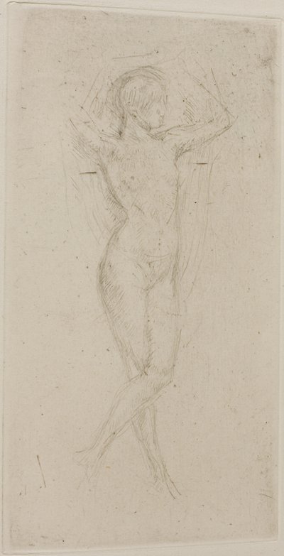 Nahá dívka se zdviženýma rukama od James Abbott McNeill Whistler