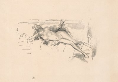 Nahá modelka, ležící od James Abbott McNeill Whistler