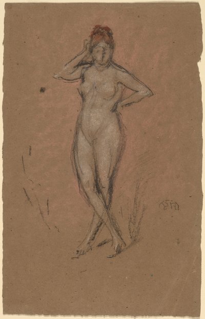 Nahá stojící se zkříženýma nohama od James Abbott McNeill Whistler