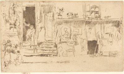 Prodejna starého oblečení č.II od James Abbott McNeill Whistler