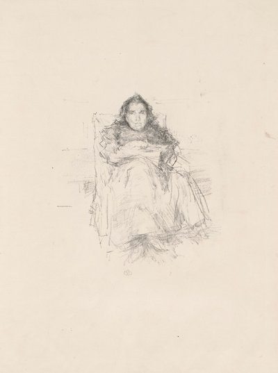 Portrétní studie: Mrs. Philip, č. 3 (recto) Portrétní studie: Geneviève Mallarmé (verze) od James McNeill Whistler