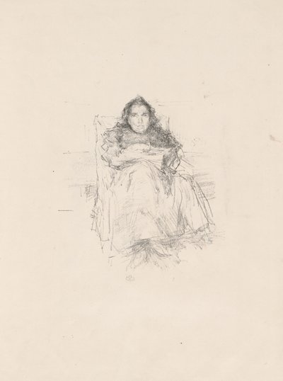 Portrétní studie: Mrs. Philip, č. 3 (recto) Portrétní studie: Geneviève Mallarmé (verze) od James Abbott McNeill Whistler