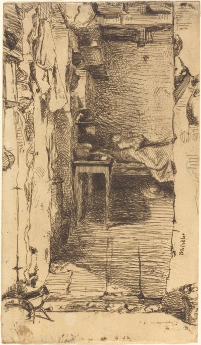 Rag Pickers, Mouffetard District, Paříž od James Abbott McNeill Whistler