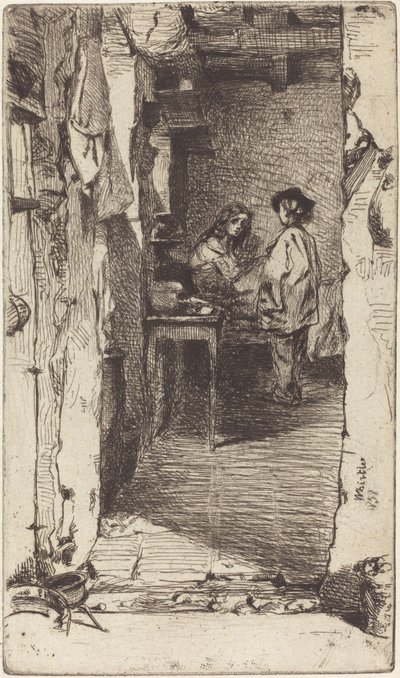 Rag Pickers, Mouffetard District, Paříž od James Abbott McNeill Whistler