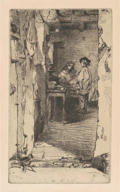 Rag Pickers, Mouffetard District, Paříž od James Abbott McNeill Whistler