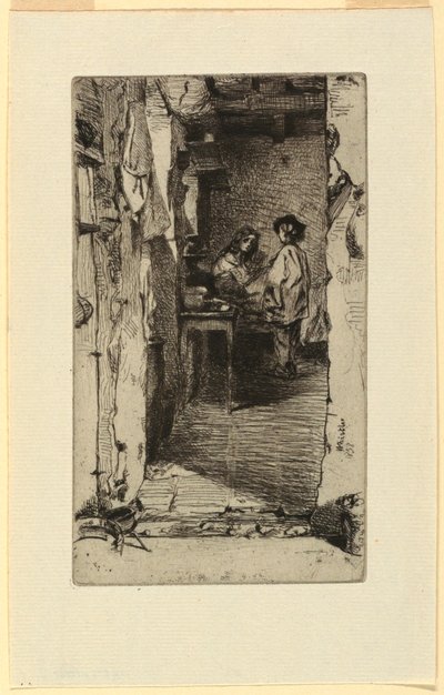 Rag Pickers, Mouffetard District, Paříž od James Abbott McNeill Whistler